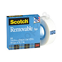 3M Scotch 811 Removable Tape iAK 3/4Tx36X