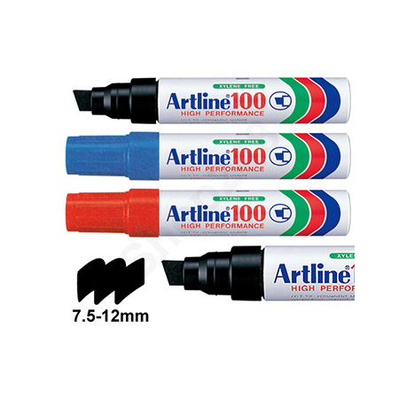 Artline 雅麗牌 EK-100 特粗箱頭筆(方咀/7.5-12mm) 箱頭筆 油性筆 記號筆 Sign Pen Permanent Marker pen