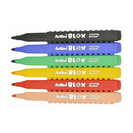 Artline KTX-300/6W BLOX 水性彩筆 (6色裝) 水性簽字記號筆 Sign pen marker