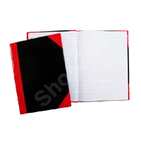 紅黑硬皮單行簿 A5- 6吋 x 8吋 (100 頁)