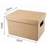 牛皮紙連蓋折疊紙箱 (A4/W32xD22xH20cm)