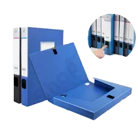 DELI 5605 A4 膠質文件盒 (1.5吋) (藍)