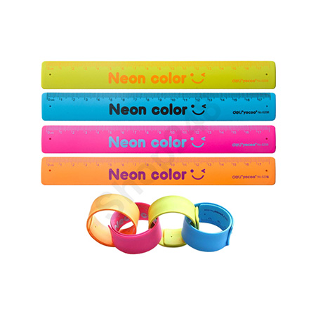 Deli 6206 Neon Color n (18cm) Deliruler,ǥͶqץΫ~ Student measuring