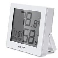 Deli 8813 電子温度濕度計時鐘(座檯/掛牆)