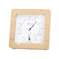 Deli 8821 木框温度濕度計(座檯/掛牆)