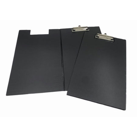 Deli F76122 對摺式包膠板夾(黑色/F4) clipboard clip board 文件板夾 文件夾板 寫字板