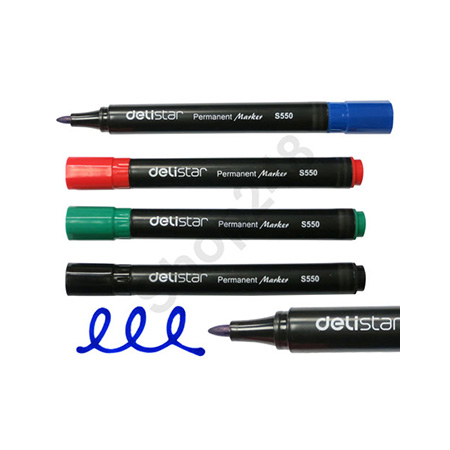 Deli S550 Permanent Marker cY(C-2mm) cY oʵ O Sign Pen Permanent Marker pen