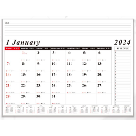 2024~jZiԤ( )Desk Pad Calendar Refill x / 