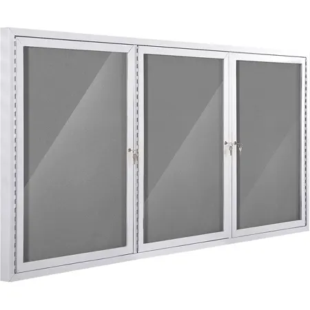 室外防水廚窗展示櫃(帶鎖/三門/178Wx92Hx4.8DHcm)