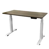 SONEX 電動升降辦公桌 (白色架/深棕桌面-120x60cm)
