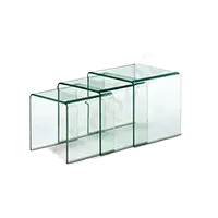 方形強化玻璃茶几 / 展示架 (3件裝全套340/380/420)