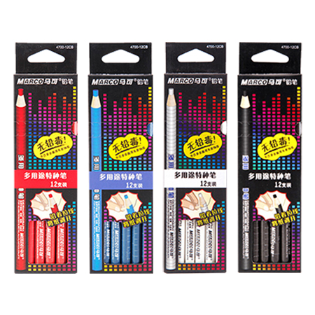 MARCO 4700 多用途特種紙卷顏色鉛筆 (12支裝) 鉛筆及彩色鉛筆 Pencil and Colour Pencils, Pencil, colour pencils