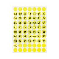 M&G 晨光 YT-22 圓形數字貼紙(51-100/Dia.10mm,10張/包)