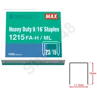 Max 1215FA-H 書釘 (23/15) (1,000枚/盒)