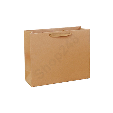 環保牛皮紙袋 260g(橫式 / W32 x H26 x D11.5cm)(10個裝) 環保購物袋 Recycle Shopping paper Bag