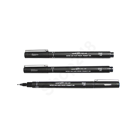 UNI 三菱 Pin 200 Fine Line 繪圖針筆(黑色) UNI 三菱繪圖筆, Pens and Correction Supplies, Drawing Pen, pin pen