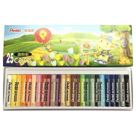 Pentel 蟠桃兒 PHN-25 Oil Pastels 粉彩 (25色) Pentel 蟠桃兒蠟筆 Crayon