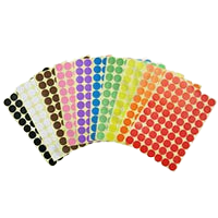 圓形彩色標籤貼紙 (Dia.18mm,70枚/張, 15張裝)