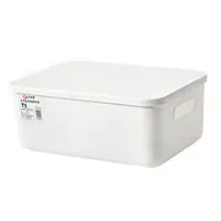 白色簡約收纳盒 (有盖/L30xW20.5xH12cm)