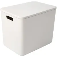 白色簡約收纳盒 (有蓋/L36.5xW26xH30cm)