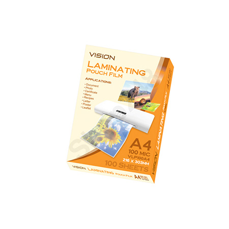 VISION L (A4-216x303)mm (100mic/  100i) L L Clear Laminating Pouches Laminating Film laminator pouch 