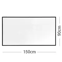 VISION 黑色鋁邊單面磁性白板 (150Wx90H)cm