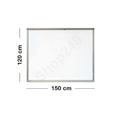堅固型單面磁性搪瓷白板 (150Wx120H)cm magnitic Enamel Whiteboard white board 磁性鋁邊單面搪瓷白板