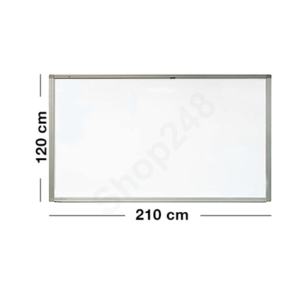 堅固型單面磁性搪瓷白板(210Wx120H)cm magnitic Enamel Whiteboard white board 磁性鋁邊單面搪瓷白板