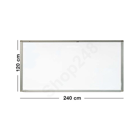 堅固型單面磁性搪瓷白板 (240Wx120H)cm magnitic Enamel Whiteboard white board 磁性鋁邊單面搪瓷白板