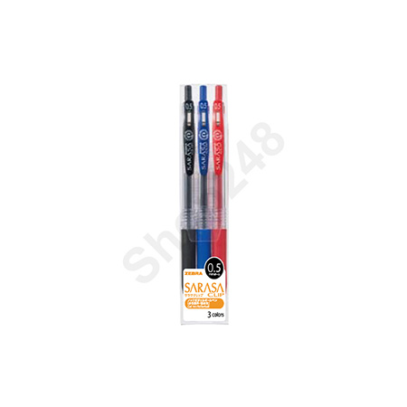 ZEBRA 斑馬牌 SARASA JJ15-3CA 順利筆(0.5/3色)(3支裝) 按掣原子筆 Retractable Ball Pen