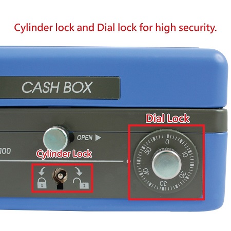 Carl CB8100 雙鎖錢箱 Cash Box (6吋)