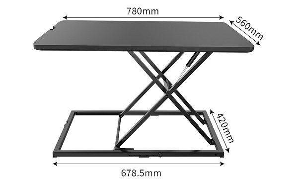 Loctek MN3 桌面升降桌(黑色/78x56cm)