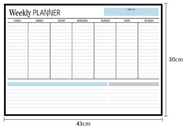 Weekly Planner 磁性白板貼(430x300mm)